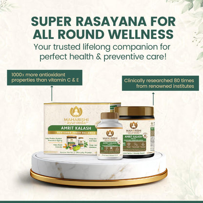 Maharishi Ayurveda Amrit Kalash Chyawanprash Herbal Supplement for Adults, Tablets and Paste Forms - back view (39)