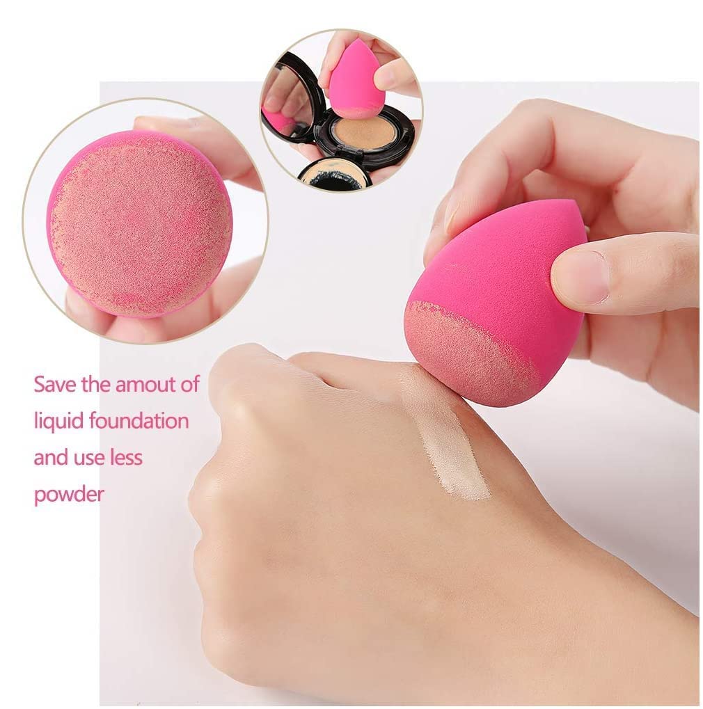 Makeup Sponge Beauty Blender for Foundation and Concealer - Soft Latex-Free Teardrop Reusable Face Blending Sponge for Liquid
