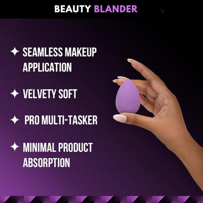 Makeup Sponge Beauty Blender for Foundation and Concealer - Soft Latex-Free Teardrop Reusable Face Blending Sponge for Liquid
