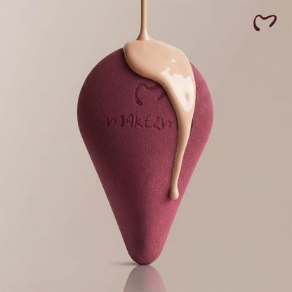 MAKEZMIA COSMETICS Infinity Beauty Blender, Latex-Free Makeup Sponge, Teardrop Shape, Ultra-Soft - front view