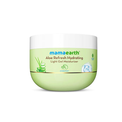Mamaearth Aloe Refresh Hydrating Light Gel Moisturizer with Aloe Vera & Hyaluronic Acid, 200g, Oil-Free, Non-Sticky