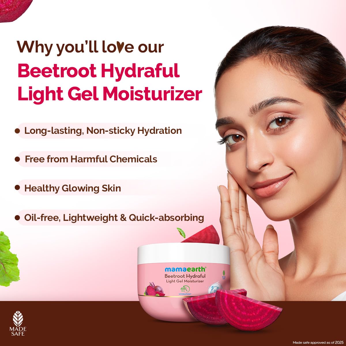 Mamaearth Aloe Refresh Hydrating Light Gel Moisturizer with Aloe Vera & Hyaluronic Acid, 200g, Oil-Free, Non-Sticky - back vi