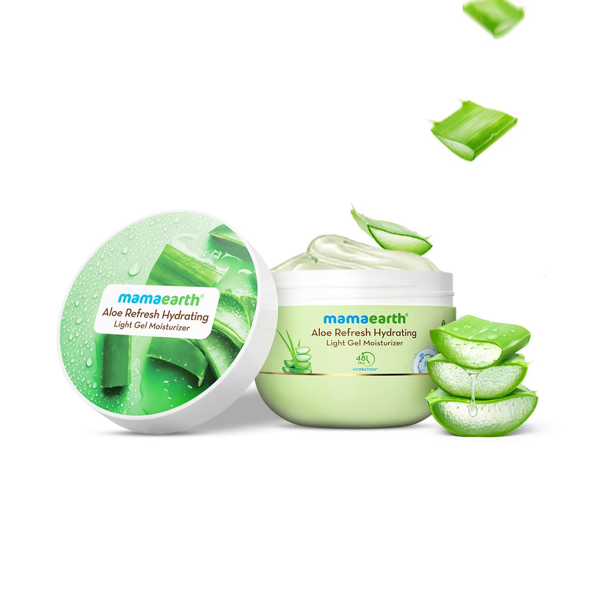 Mamaearth Aloe Refresh Hydrating Light Gel Moisturizer with Aloe Vera & Hyaluronic Acid, 200g, Oil-Free, Non-Sticky - front v