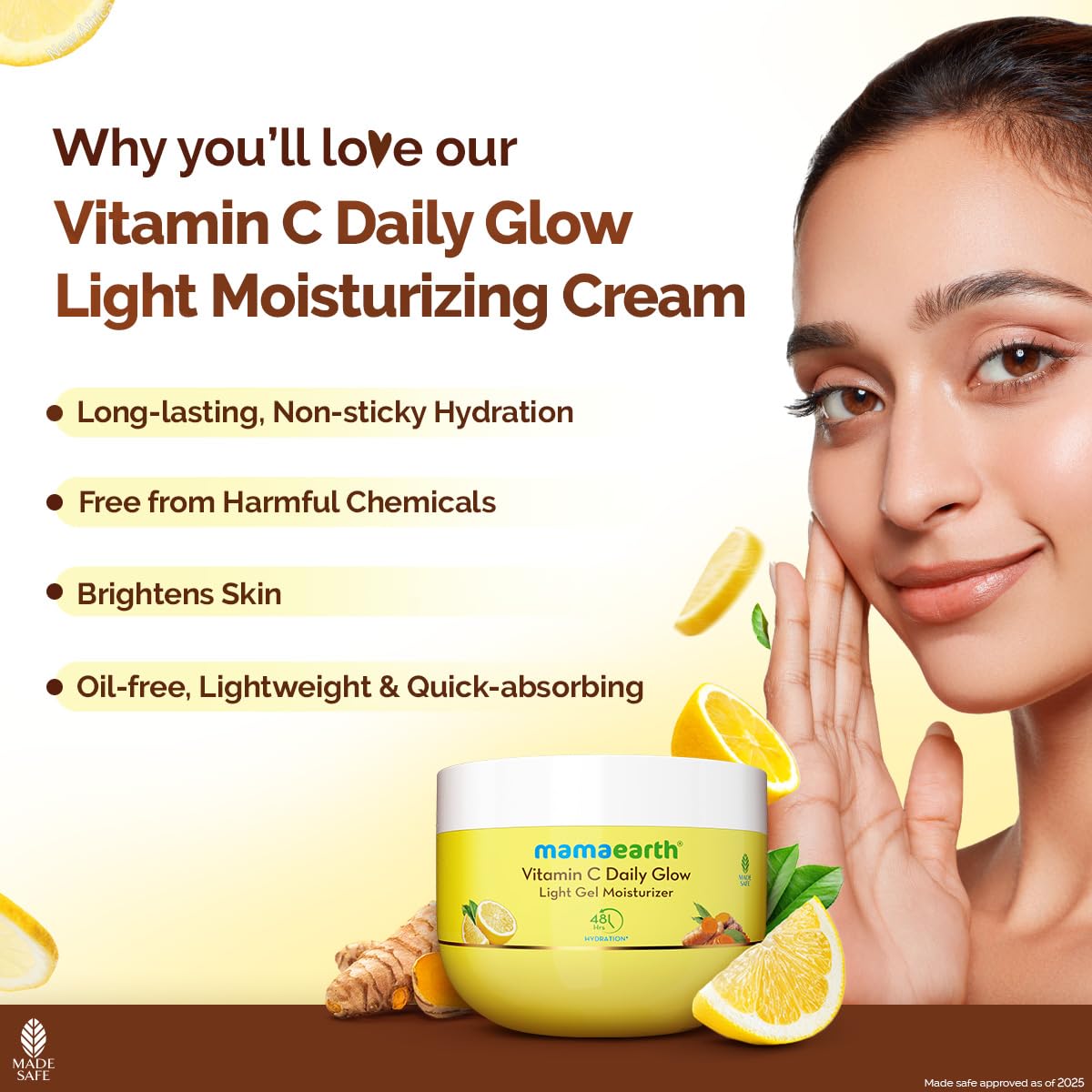 Mamaearth Aloe Refresh Hydrating Light Gel Moisturizer with Aloe Vera & Hyaluronic Acid, 200g, Oil-Free, Non-Sticky - back vi