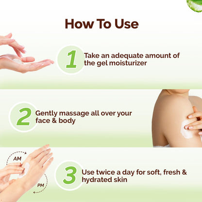 Mamaearth Aloe Refresh Hydrating Light Gel Moisturizer with Aloe Vera & Hyaluronic Acid, 200g, Oil-Free, Non-Sticky - close-u