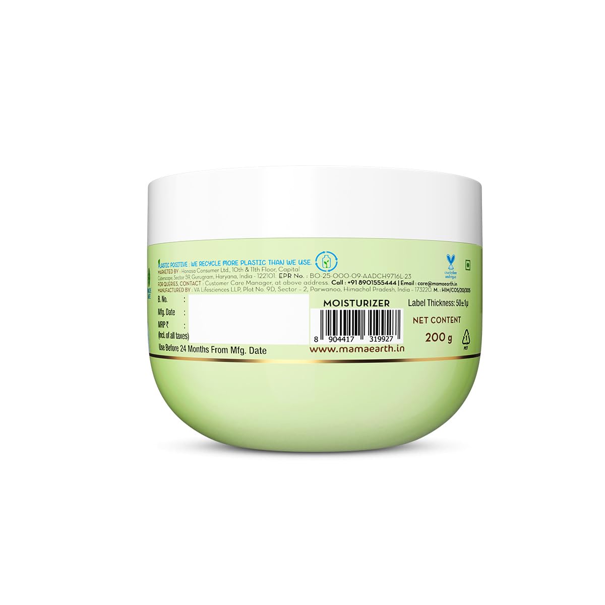 Mamaearth Aloe Refresh Hydrating Light Gel Moisturizer with Aloe Vera & Hyaluronic Acid, 200g, Oil-Free, Non-Sticky - size an