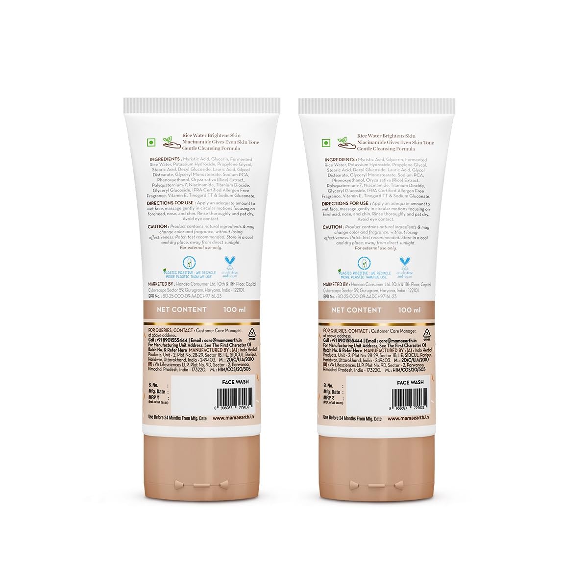 Mamaearth Rice Dewy Bright Face Wash with Rice Water & Niacinamide, Face Cleanser for All Skin Types, Unisex Adult - in use