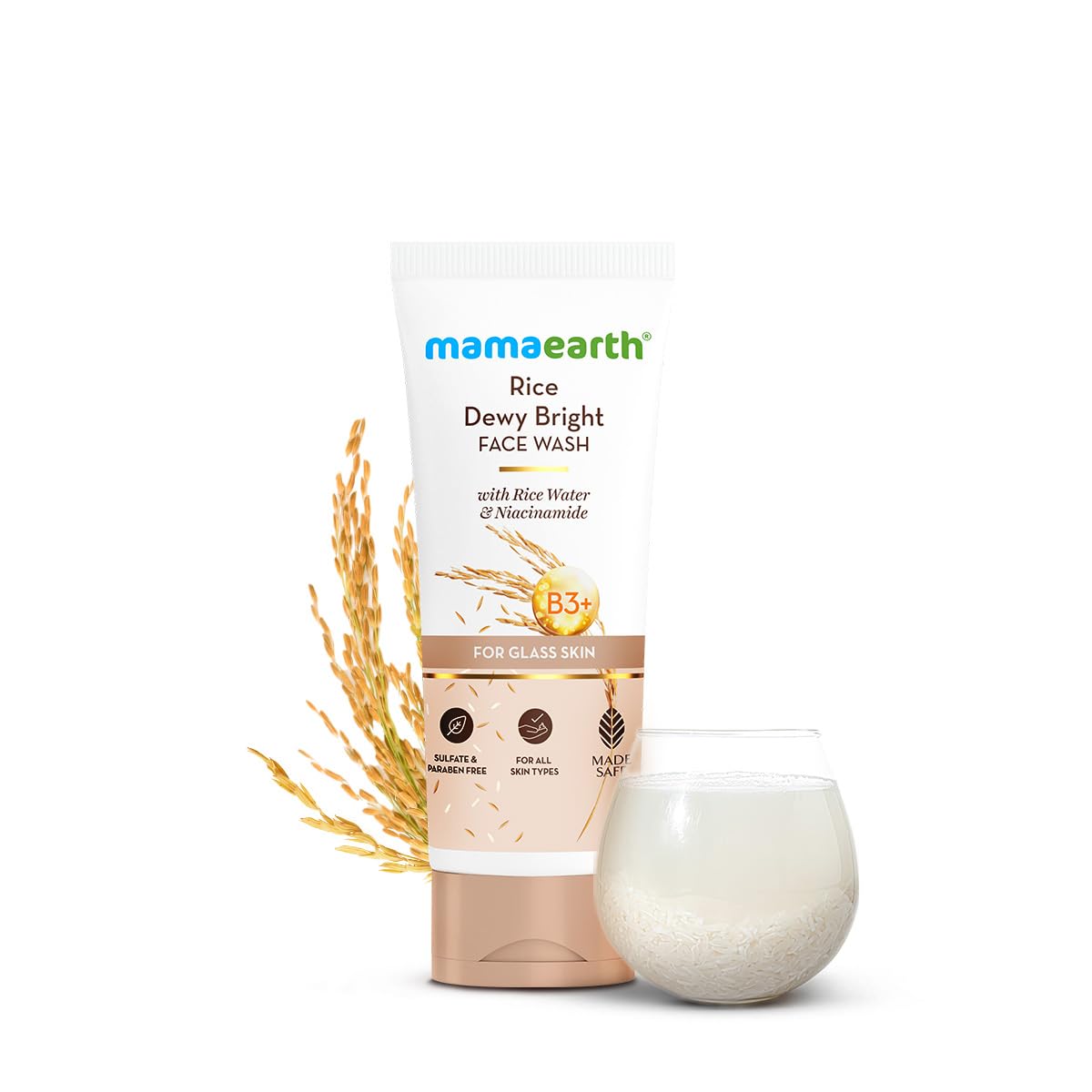 Mamaearth Rice Dewy Bright Face Wash with Rice Water & Niacinamide, Face Cleanser for All Skin Types, Unisex Adult (23)