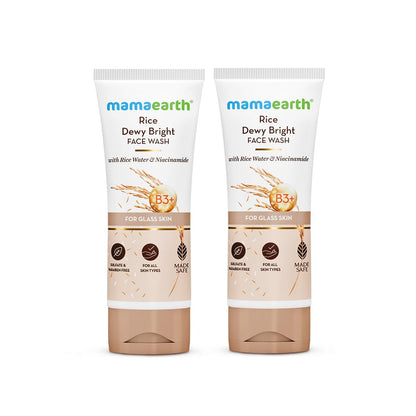 Mamaearth Rice Dewy Bright Face Wash with Rice Water & Niacinamide, Face Cleanser for All Skin Types, Unisex Adult (8)
