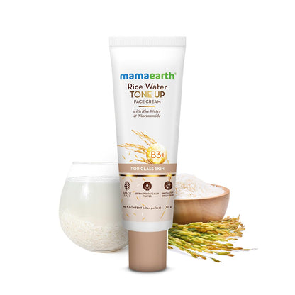 Mamaearth Rice Water Face Cream with Niacinamide, 50g, Face Moisturizer - front view