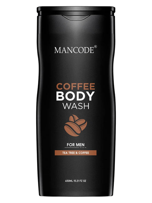 MAN CODE Coffee Body Wash for Men, 450ml with Coffee Extract and Natural Oils, Sulfate-Free, Pack of 1
