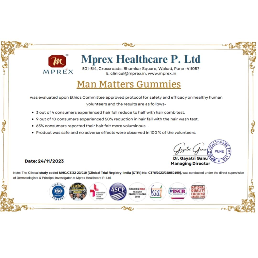 Man Matters Hair Care Kit: Biotin Gummies 30 Count & Advanced Serum 30ml - in use (17)