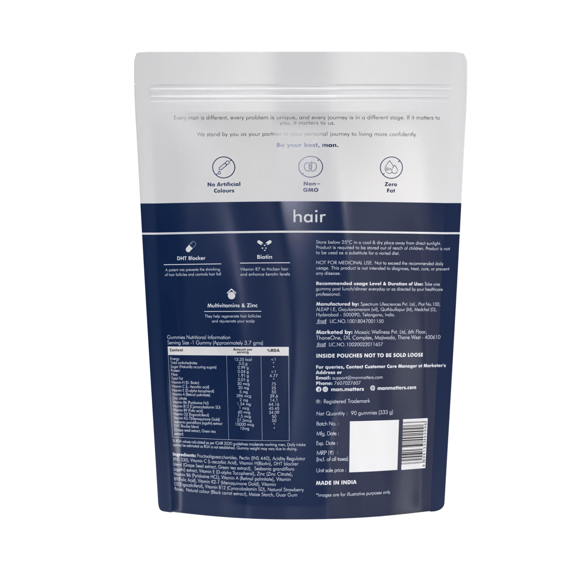 Man Matters Hair Care Kit: Biotin Gummies 30 Count & Advanced Serum 30ml - size and scale (24)