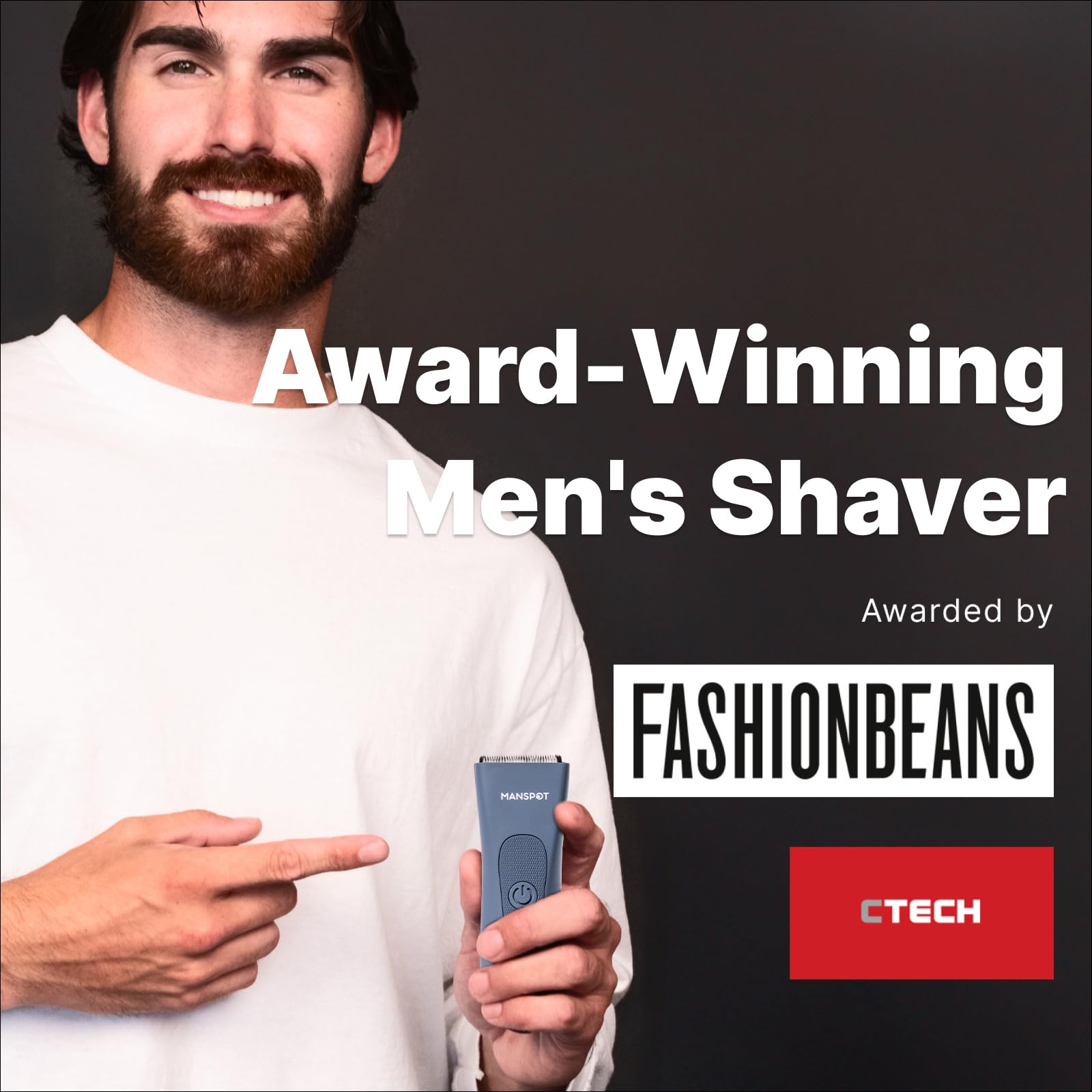 MANSPOT Body Hair Trimmer for Men with Ceramic Blade, IPX7 Waterproof, Rechargeable with 4 Guide Lengths - ingredients panel 