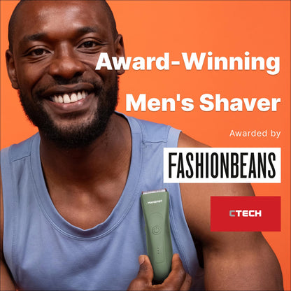 MANSPOT Body Hair Trimmer for Men with Ceramic Blade, IPX7 Waterproof, Rechargeable with 4 Guide Lengths - ingredients panel 