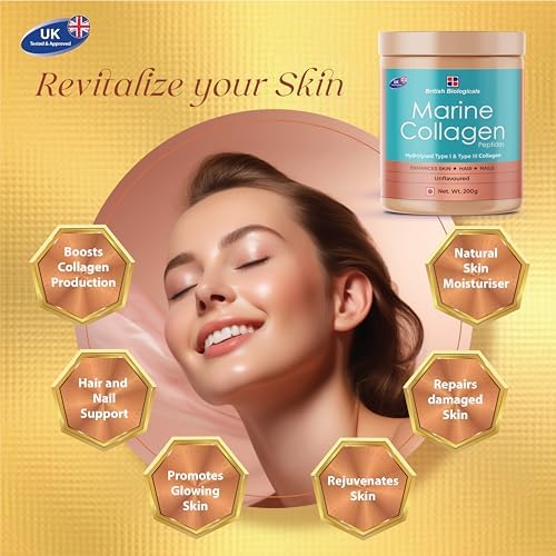 Marine Collagen Peptides Powder Type I & III, 400g, Unflavoured, Pack of 2 - label detail
