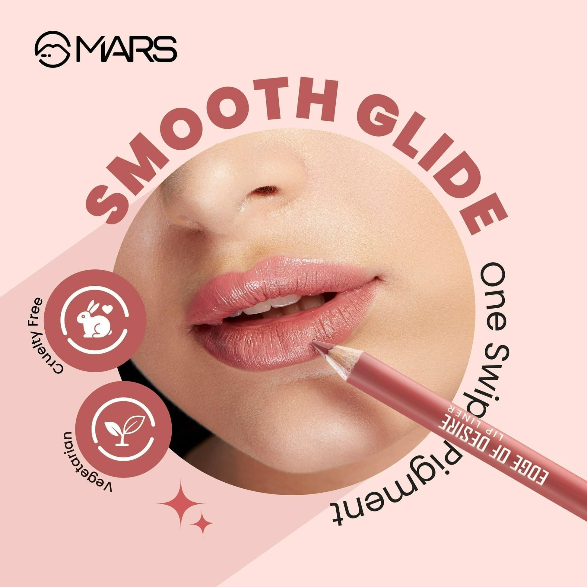 MARS Edge of Desire Lip Liner, 1.4g, Matte Finish, Highly Pigmented Lip Pencil - packaging (27)