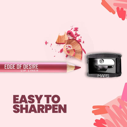 MARS Edge of Desire Lip Liner, 1.4g, Matte Finish, Highly Pigmented Lip Pencil - back view