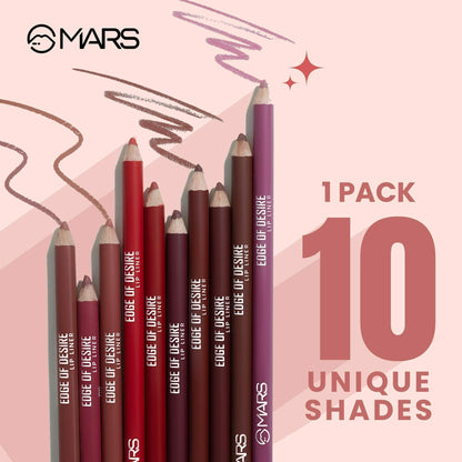 MARS Edge of Desire Lip Liner, 1.4g, Matte Finish, Highly Pigmented Lip Pencil - close-up detail (30)