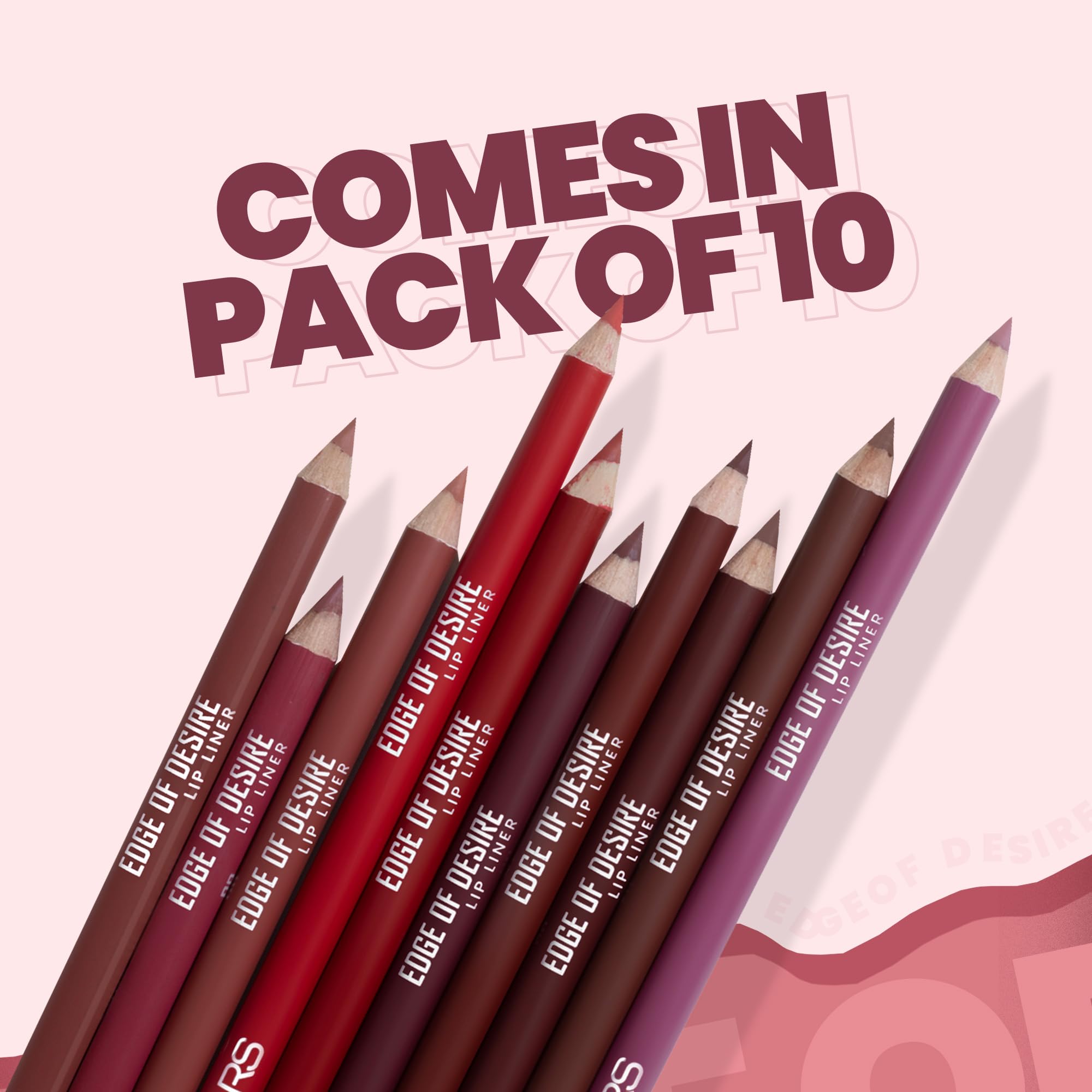 MARS Edge of Desire Lip Liner, 1.4g, Matte Finish, Highly Pigmented Lip Pencil - ingredients panel (32)