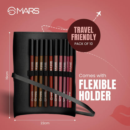 MARS Edge of Desire Lip Liner, 1.4g, Matte Finish, Highly Pigmented Lip Pencil - back view (37)