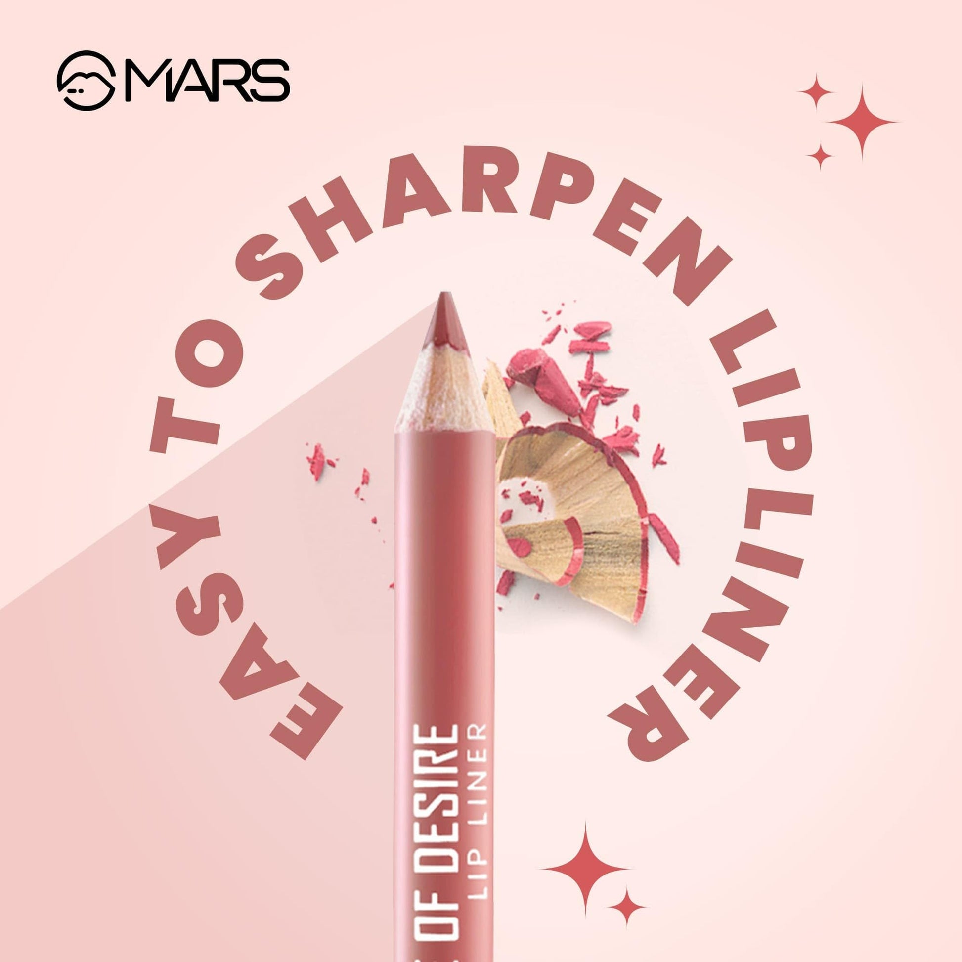 MARS Edge of Desire Lip Liner, 1.4g, Matte Finish, Highly Pigmented Lip Pencil - label detail (39)