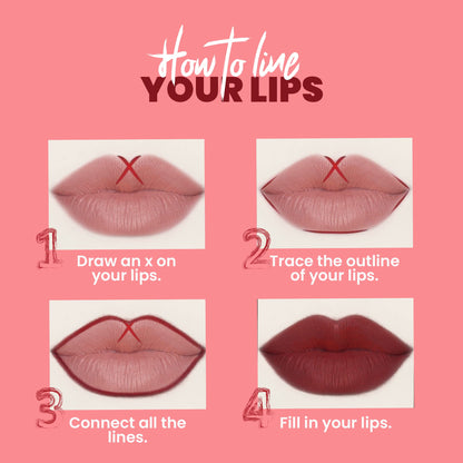 MARS Edge of Desire Lip Liner, 1.4g, Matte Finish, Highly Pigmented Lip Pencil - label detail