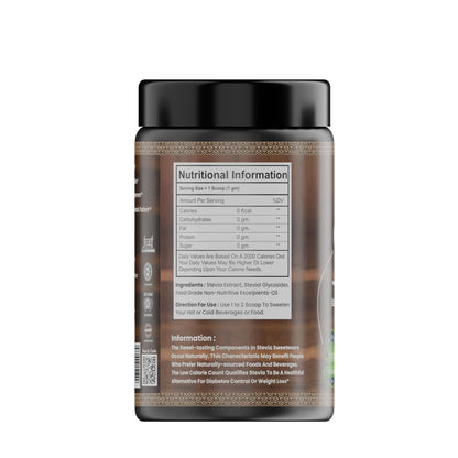 MAXENER WELLNESS Stevia Sweetener, Low-Calorie Natural Sweetener, No Bitter Aftertaste - back view