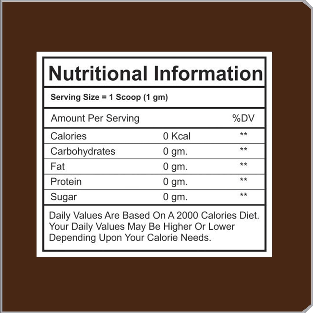 MAXENER WELLNESS Stevia Sweetener, Low-Calorie Natural Sweetener, No Bitter Aftertaste - label detail