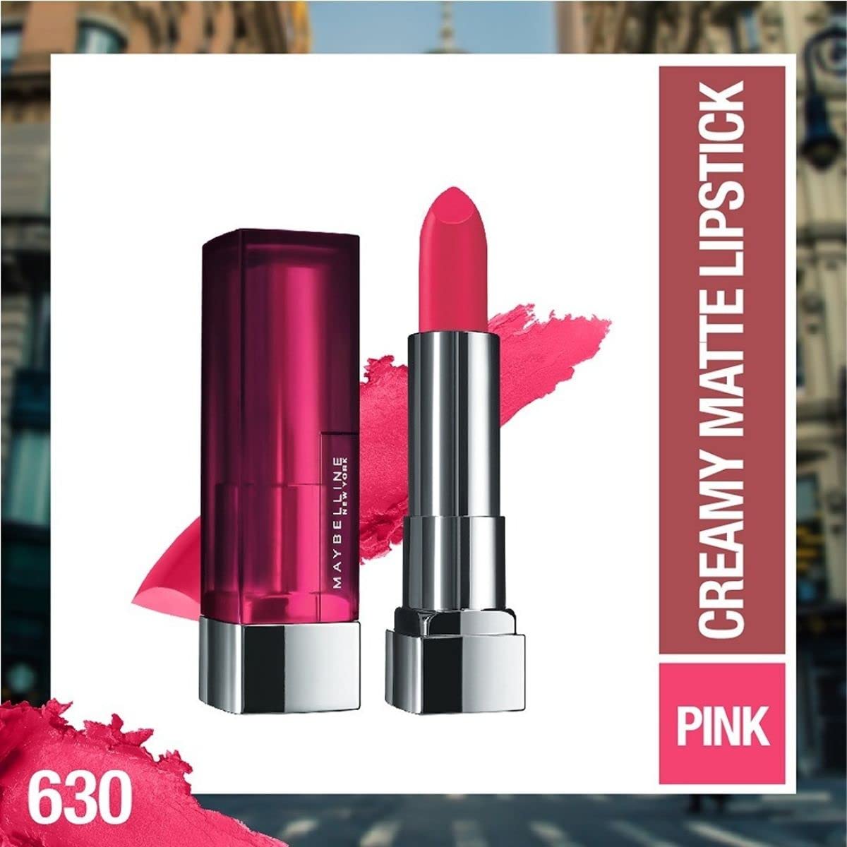 Maybelline New York Color Sensational Creamy Matte Lipstick with Shea Butter - front view (10)