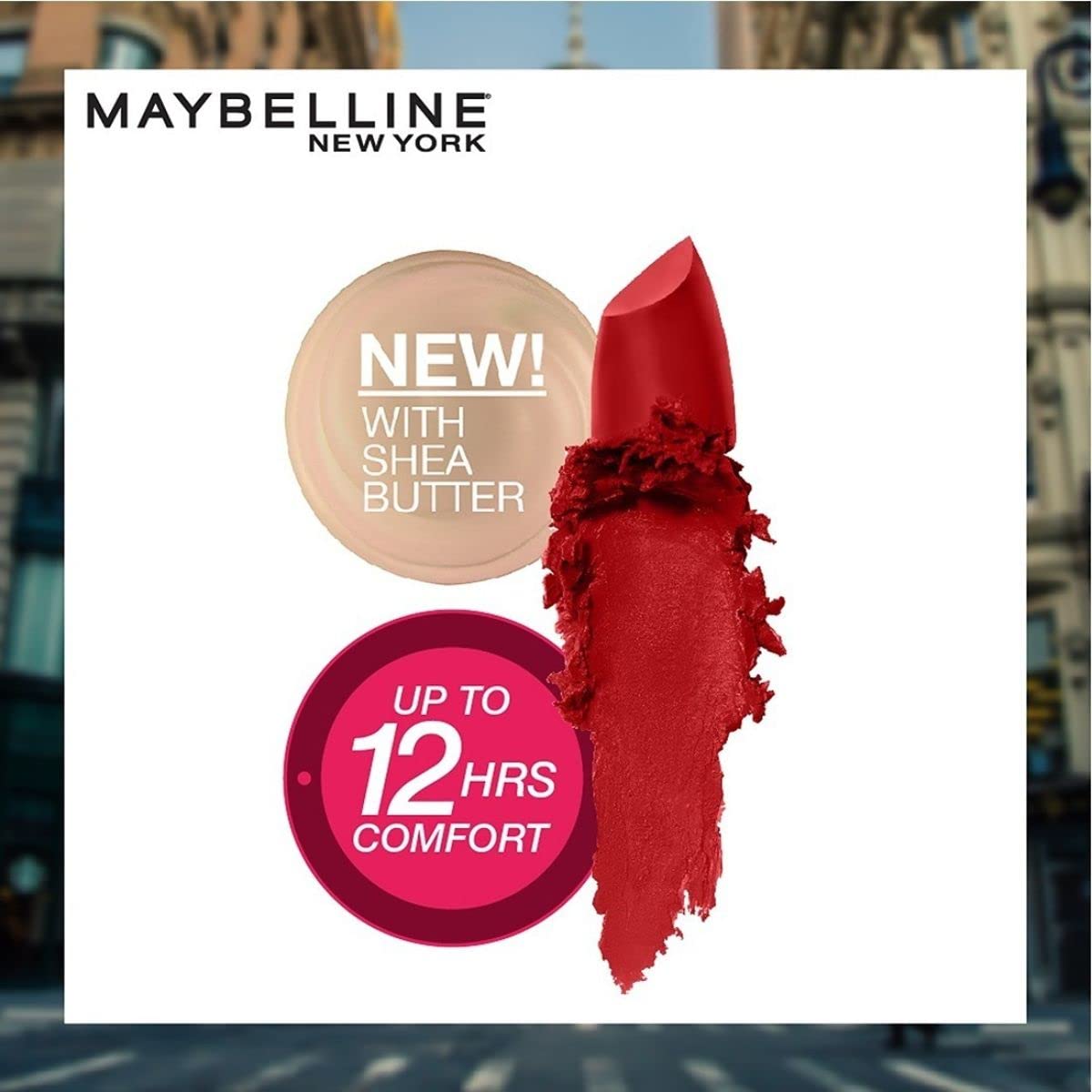 Maybelline New York Color Sensational Creamy Matte Lipstick with Shea Butter - back view (19)