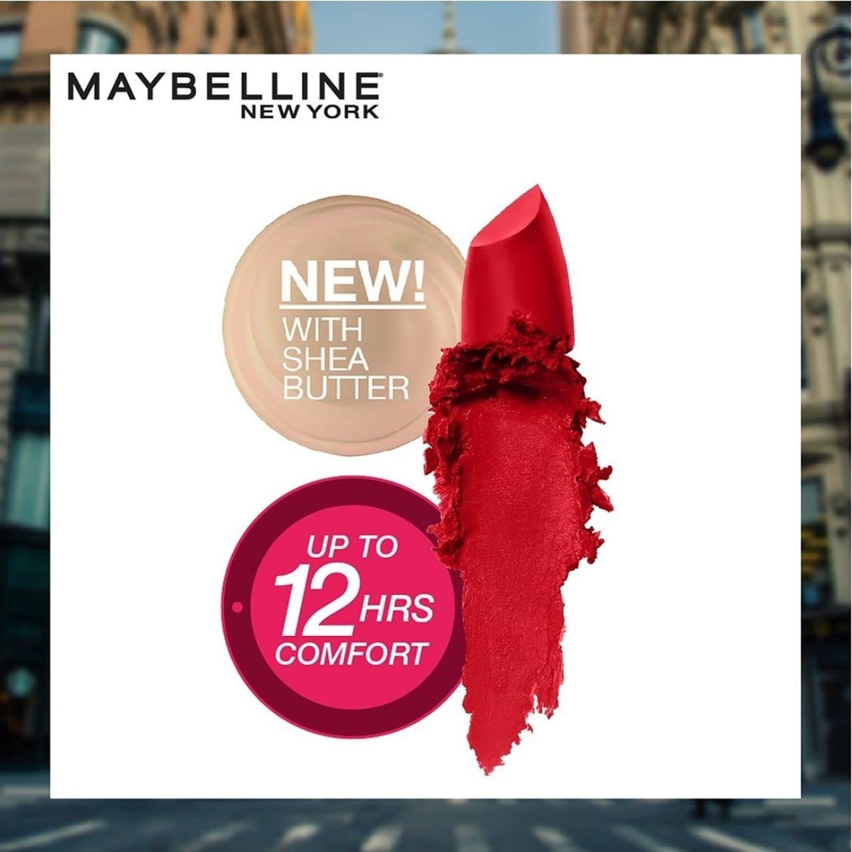 Maybelline New York Color Sensational Creamy Matte Lipstick with Shea Butter - back view (23)