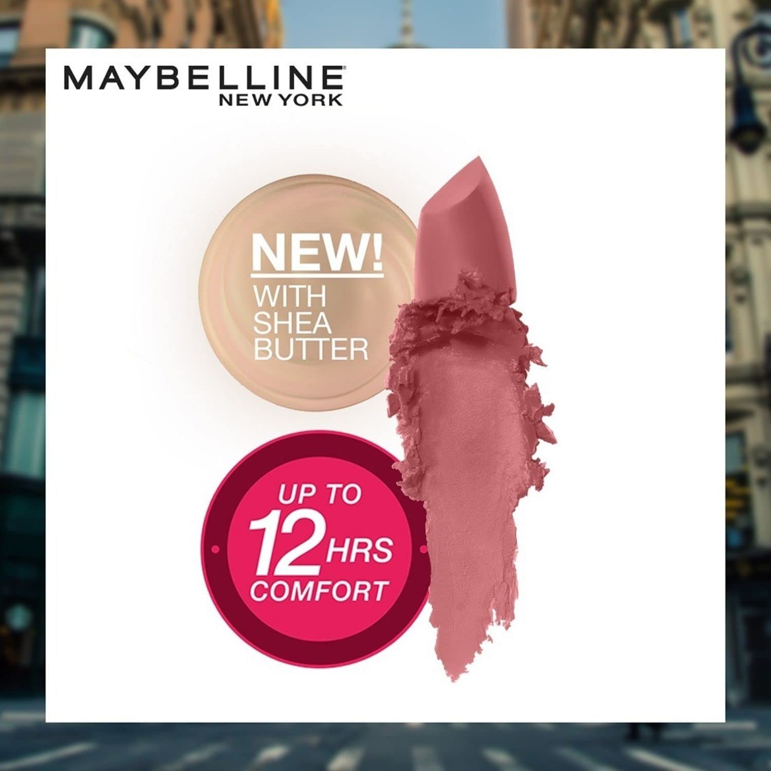 Maybelline New York Color Sensational Creamy Matte Lipstick with Shea Butter - back view