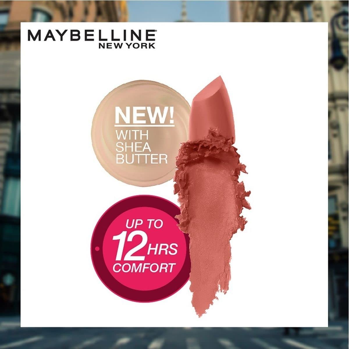 Maybelline New York Color Sensational Creamy Matte Lipstick with Shea Butter - back view (32)