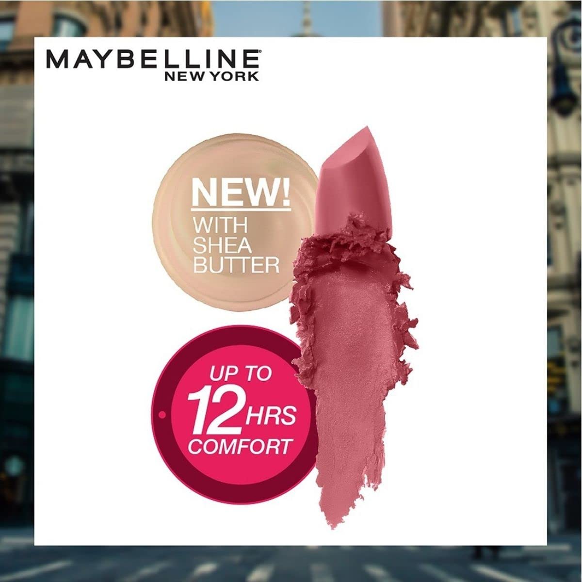 Maybelline New York Color Sensational Creamy Matte Lipstick with Shea Butter - back view (36)