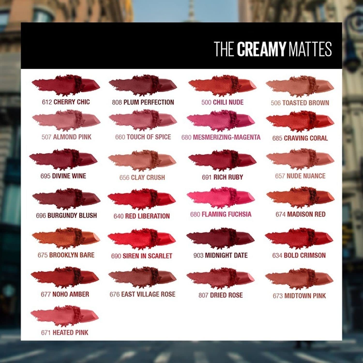 Maybelline New York Color Sensational Creamy Matte Lipstick with Shea Butter - label detail