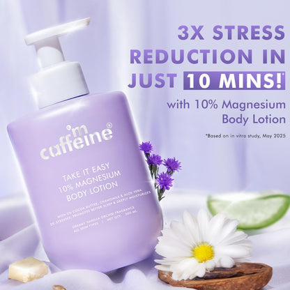 mCaffeine 10% Magnesium Body Lotion, 300ml, Vanilla Orchid Fragrance, 3% Cocoa Butter, 5 Ceramides, Non-Greasy, Unisex - back
