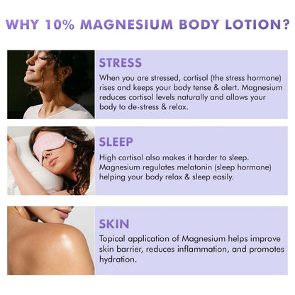 mCaffeine 10% Magnesium Body Lotion, 300ml, Vanilla Orchid Fragrance, 3% Cocoa Butter, 5 Ceramides, Non-Greasy, Unisex - pack