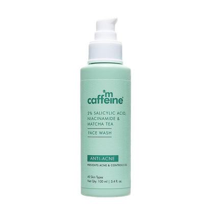 mcaffeine 2% Salicylic Acid Niacinamide & Matcha Tea Face Wash, 100ml, Sulphate-Free, Unisex