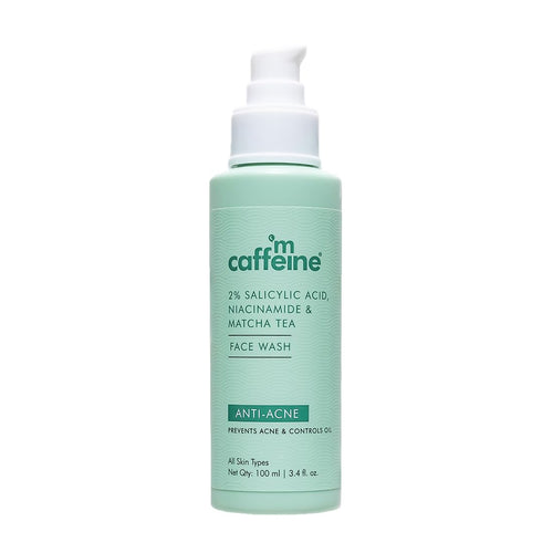 mcaffeine 2% Salicylic Acid Niacinamide & Matcha Tea Face Wash, 100ml, Sulphate-Free, Unisex