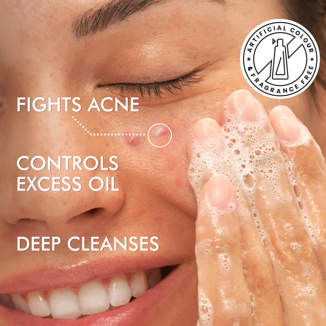 mcaffeine 2% Salicylic Acid Niacinamide & Matcha Tea Face Wash, 100ml, Sulphate-Free, Unisex - back view