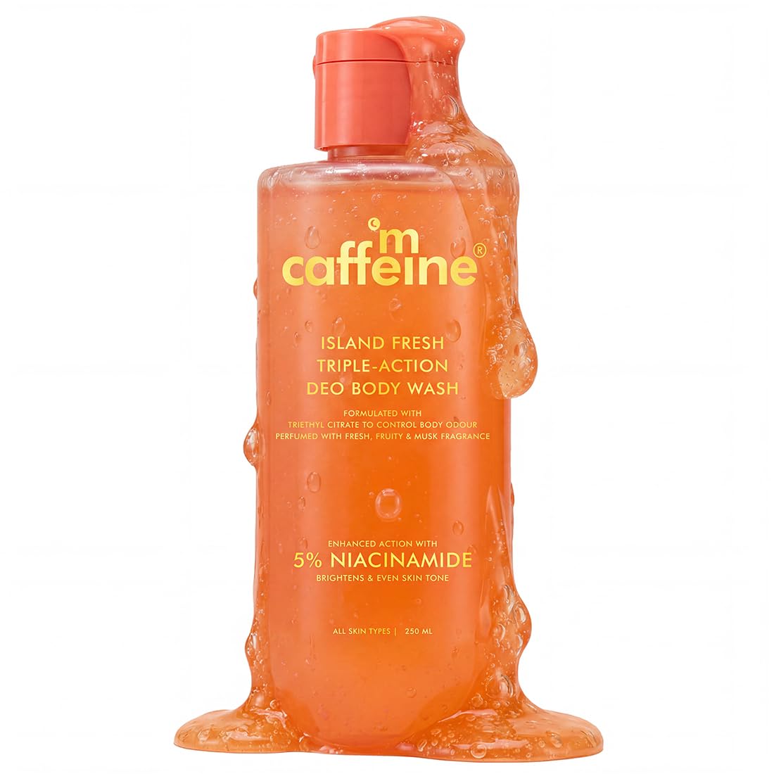 mcaffeine 5% Niacinamide Perfume Body Wash, 250ml, PETA Certified, Unisex, Paraben-Free, SLS-Free