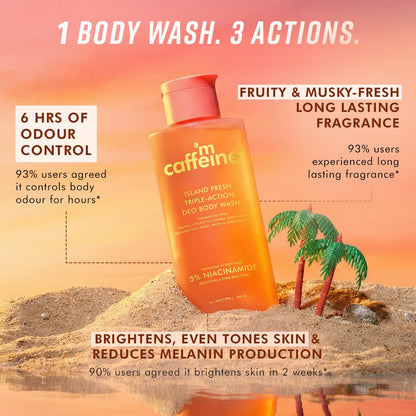 mcaffeine 5% Niacinamide Perfume Body Wash, 250ml, PETA Certified, Unisex, Paraben-Free, SLS-Free - front view