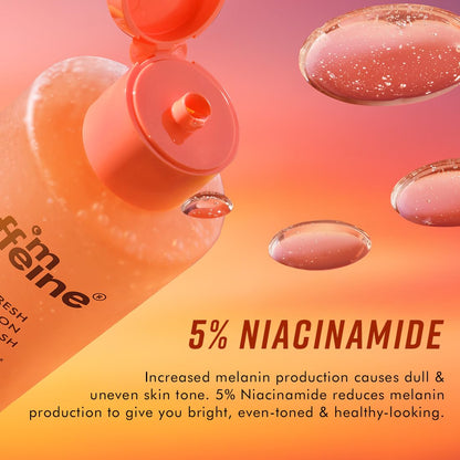 mcaffeine 5% Niacinamide Perfume Body Wash, 250ml, PETA Certified, Unisex, Paraben-Free, SLS-Free - packaging