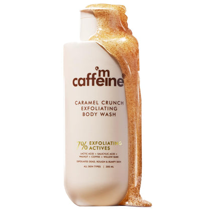 mcaffeine 7% Exfoliating Body Wash Gel, 300ml, 1% Salicylic and 2% Lactic Acid, Unisex