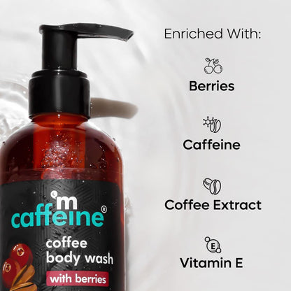 mcaffeine 7% Exfoliating Body Wash Gel, 300ml, 1% Salicylic and 2% Lactic Acid, Unisex - front view (10)