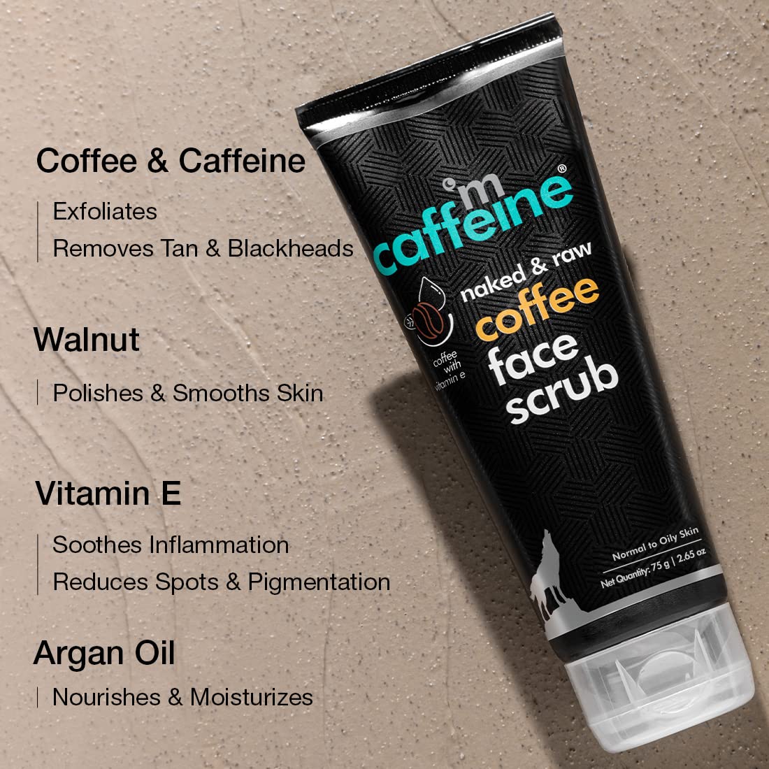 mcaffeine Arabica Coffee Face & Body Scrub Combo, 175gm Value Pack, PETA Vegan & Cruelty-Free - packaging (10)