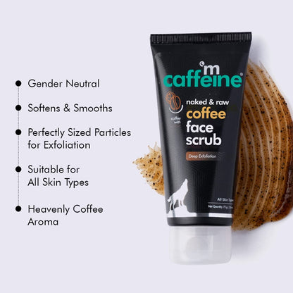 mcaffeine Arabica Coffee Face & Body Scrub Combo, 175gm Value Pack, PETA Vegan & Cruelty-Free - ingredients panel
