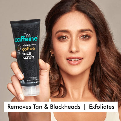 mcaffeine Arabica Coffee Face & Body Scrub Combo, 175gm Value Pack, PETA Vegan & Cruelty-Free - front view