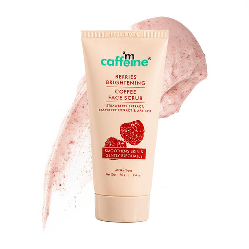 mcaffeine Berries Brightening Coffee Face Scrub, 75g, Unisex, PETA Certified, Dermatologically Tested